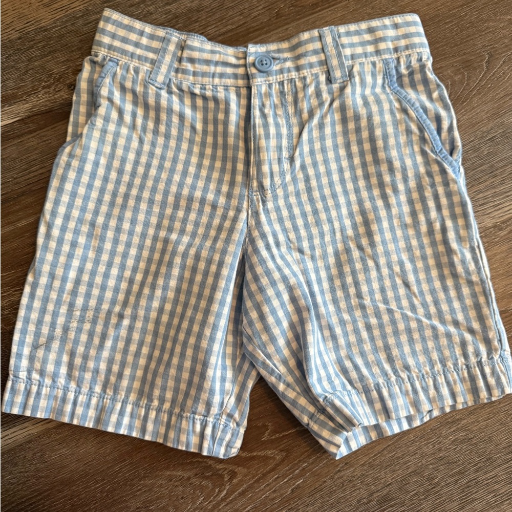 Columbia Light Blue and White Boys Striped Shorts